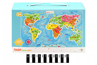 Пазли Карта Світу, 100 елементів