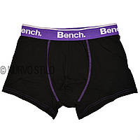 Чоловічі труси Bench (колір чорний з фіолетовою гумкою), матеріал бавовна