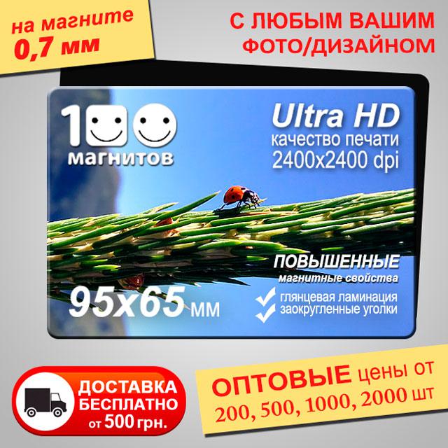 Виготовлення магнітів. Розмір 95х65 мм. Товщина 0,7 мм