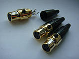 Разьем gold mini XLR 3pin для гарнітур Shure, AKG K701, K712, Q701, фото 3