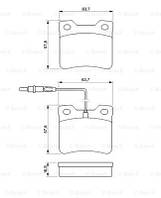 Колодки тормозные задние Nissan 200ZX 81-; 280ZX 84-; Cedric 280C 84- Bosch