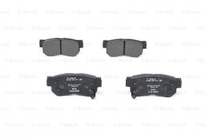 Колодки гальмівні задні Hyundai Santa Fe 00-; Sonata 98-; Getz 03-; Tucson 06-; KIA Sportage 06-Bosch