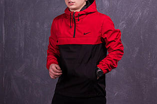 Анорак Nike куртка куртка спортивна осіння весняна чорно-червоний
