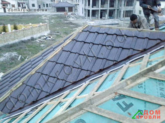 Монтаж керамической черепицы Roben Piemont. 