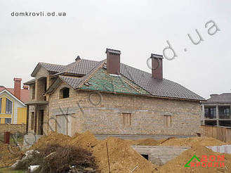 Монтаж керамической черепицы Roben Piemont. 