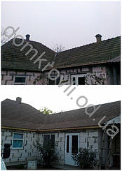 Одесская область Килия. Монтаж битумной черепицы Katepal Rocky дюна.