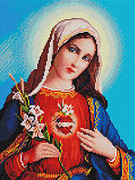 Алмазная мозаика ColorArt 30х40 Икона Дева Мария ST426