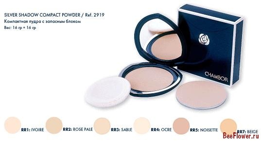 Chambor Silver Shadow Compact Powder Пудра Шамбор компактна з запасним блоком в асортименті 3, 4