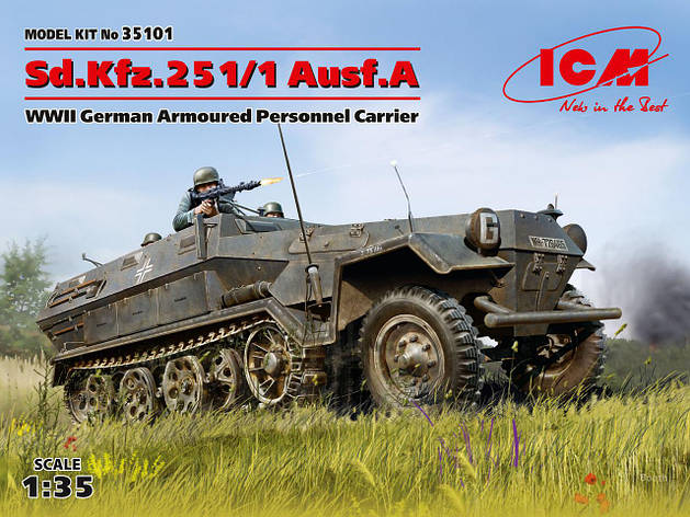 Німецький бронетранспортер Sd.Kfz.251/1 Ausf. A, ІІ МВ. 1/35 ICM 35101, фото 1