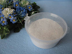 Глітер білий із голографічним перламутром. 80 мл