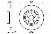 Гальмівний диск передній Subaru Forester (2002-) Bosch 0986478977