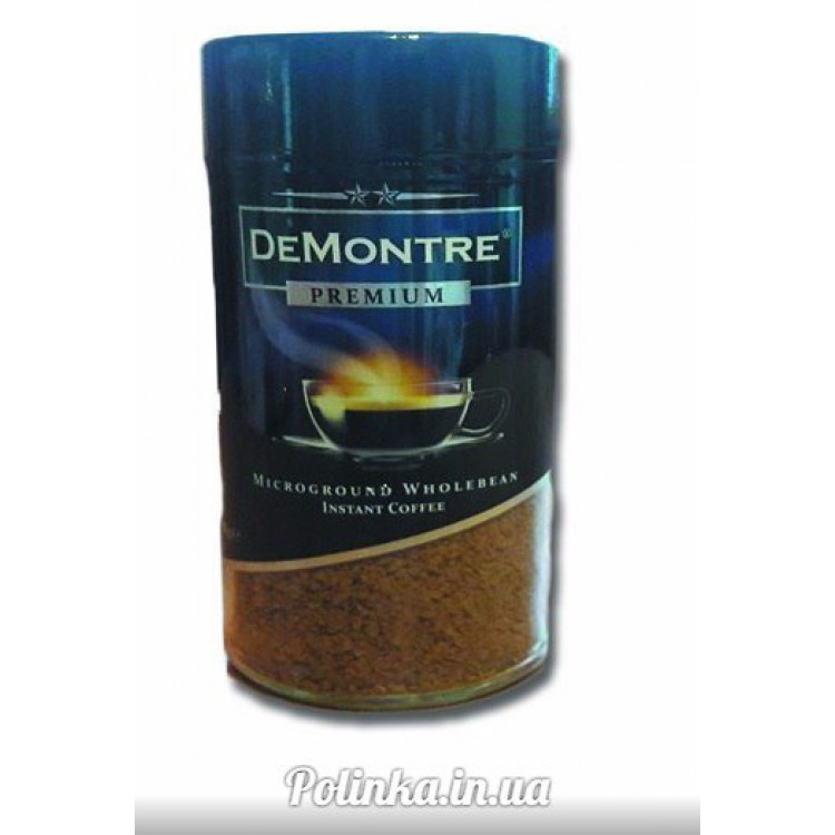 Кава розчинна сублімована Demontre Premium, 200г, Польща, гранульована, у скляній банці