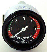 Манометр (0-6 кгс/см.кв.)    2001.3830010  КамАЗ, КрАЗ (вир-во "Автоприбор")