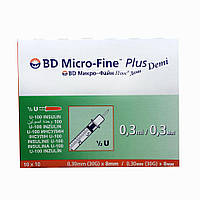 Шприцы BD Micro-Fine Plus Demi 0.30 mm (30G)*8 mm