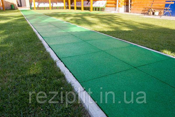 Гумова плитка 500×500×20мм  для садових доріжок
