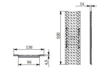 Решітка водоприймальна РВ -10.13,6.50 щілинна чавунна ВЧ,DN100 кл. З, фото 2