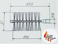 Сталева йоржик щітка для котла 100 мм