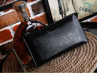 Чоловічий гаманець-портмоне чорний відмінної якості