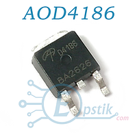 AOD4186, MOSFET транзистор N канал, 40В, 35А, TO252