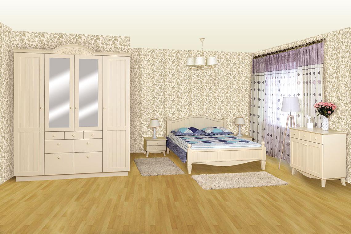 Дерев'яна спальня в класичному стилі  Шато РКБ-Меблі, колір на вибір