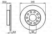 Гальмівний диск задній Audi A4 (B6) (2000-2004) Bosch 0986478986