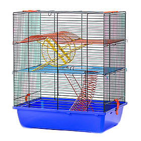 Клітка для гризунів, емаль GINO 2+EQUIPMENT InterZoo 42*29*49 см