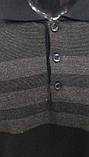 Чоловічий темний светр комір гудзики, фото 3