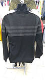 Чоловічий темний светр комір гудзики, фото 4