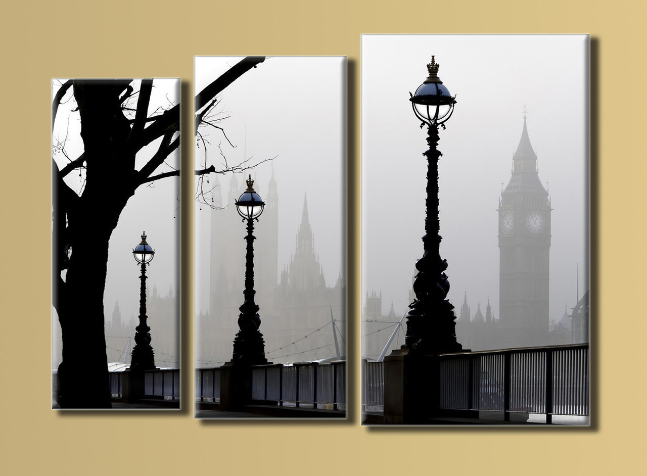 Модульна картина на полотні з 3-х частин "Набережна"