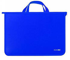 Портфель пластиковый на молнии А4 Economix 2 отделения, синий