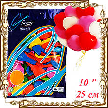 Кульки повітряні гумові GEMAR "Серце" 25 см 10" 100 шт.