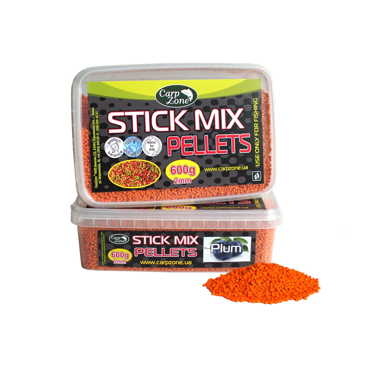 Стік Мікс пелети Stick Mix Pellets Plum (Сливовий) 600g 3mm, фото 1