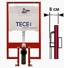Інсталяція TECE глибиною 8см для підвісного унітазу. Висота 1120мм