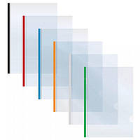 Папка з планкою-притиском А5 2-65 Economix, прозора