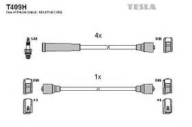 Комплект високовольтних проводів Tesla T409H Skoda