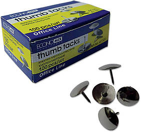 Скрепки, зажимы для бумаг, кнопки