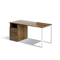 Письменный тумбовый стол Джет J1.11.16.P ножки металл столешница ДСП 1600х700 мм (MConcept-ТМ)