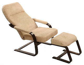 Крісло-гойдалка Комфорт +підлокітники+пуф