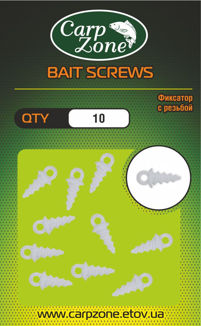 Фіксатор з різьбленням BAIT SCREWS White, фото 1