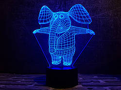 Змінна пластина для 3D ламп "Слоник" 3DTOYSLAMP