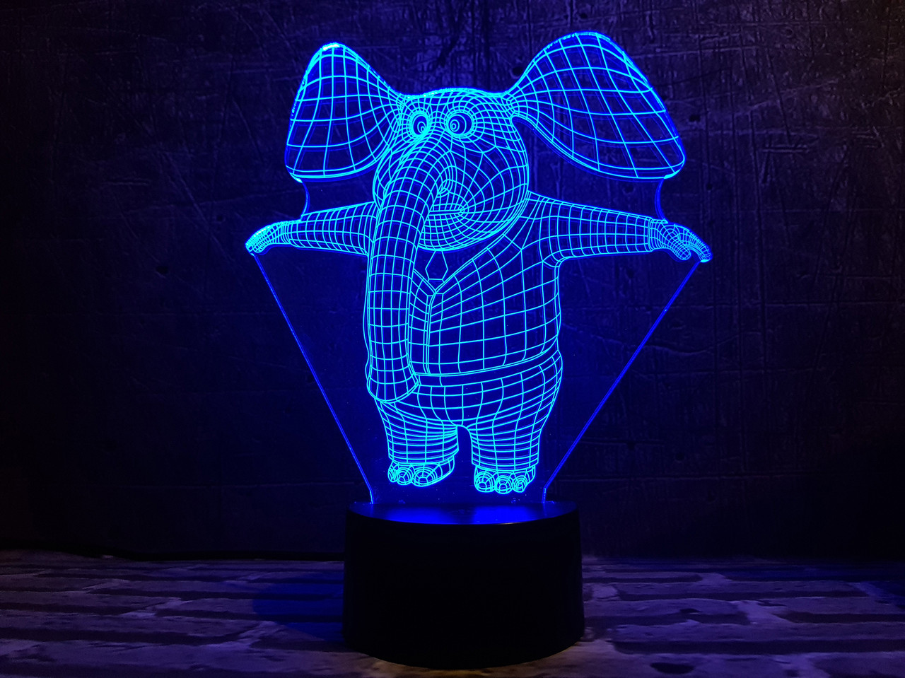 Змінна пластина для 3D ламп "Слоник" 3DTOYSLAMP, фото 1