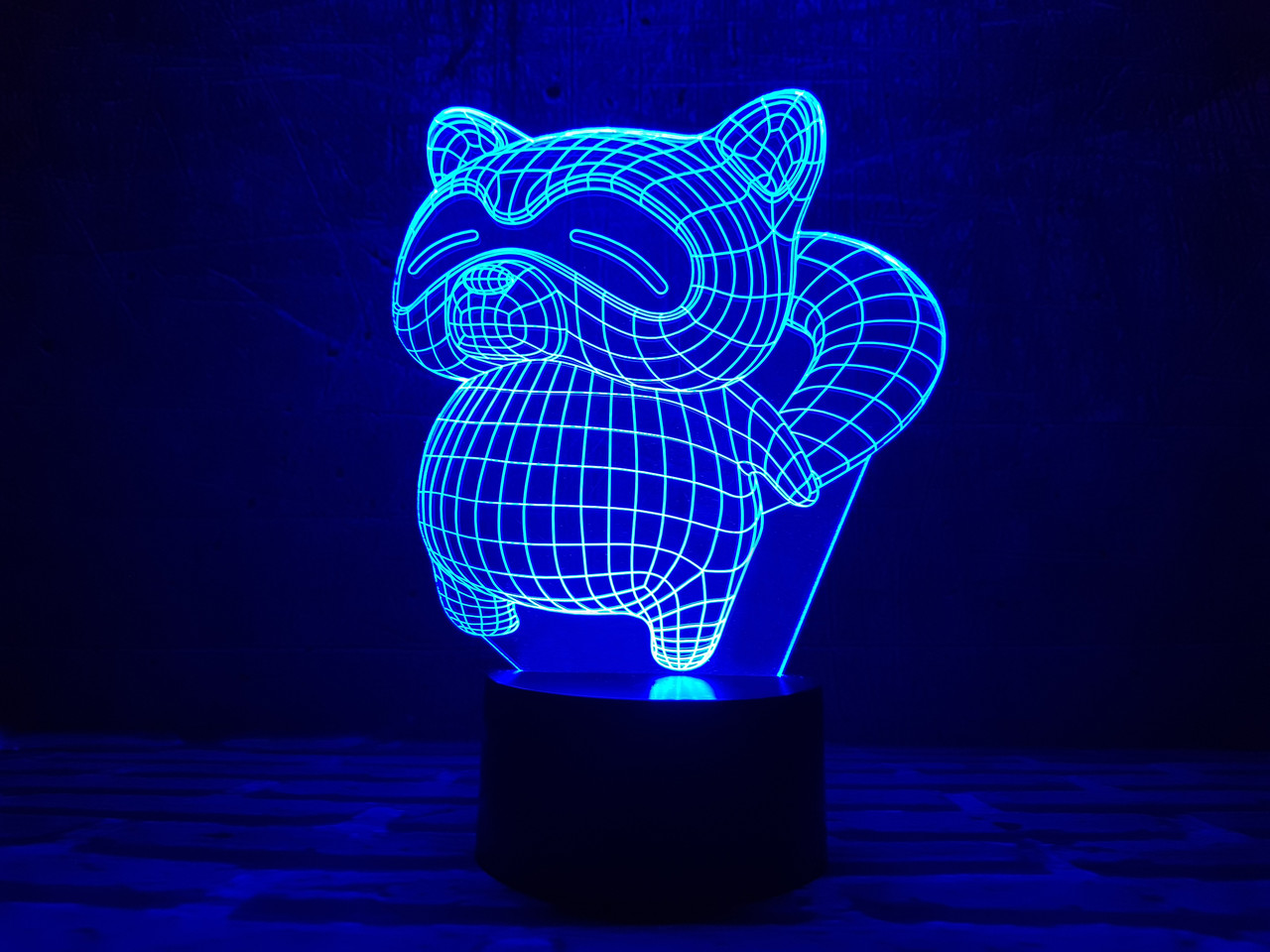 Змінна пластина для 3D ламп "Єнот" 3DTOYSLAMP