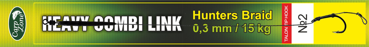 Готовий повідець Hunters Braid Talon Tip Hook Link 0,3 mm / 15 kg №2