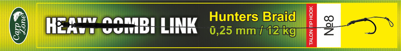 Готовий повідець Hunters Braid Talon Tip Hook Link 0,25 мм / 12 kg №8, фото 1