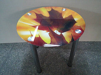 Стіл обідній скляний круглий "Estet" 8