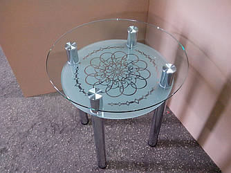 Стіл обідній скляний круглий "Estet" 13