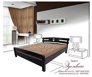 Ліжко з натурального дерева "Едельвейс" 1800х2000