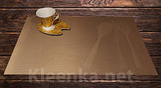 Серветка під гарячий посуд на стіл візерунок вилка ложка 30см * 45см, серветка вінілова на кухню