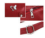 Рюкзак жіночий міський для дівчаток, дівчат з метеликами (червоний), фото 8