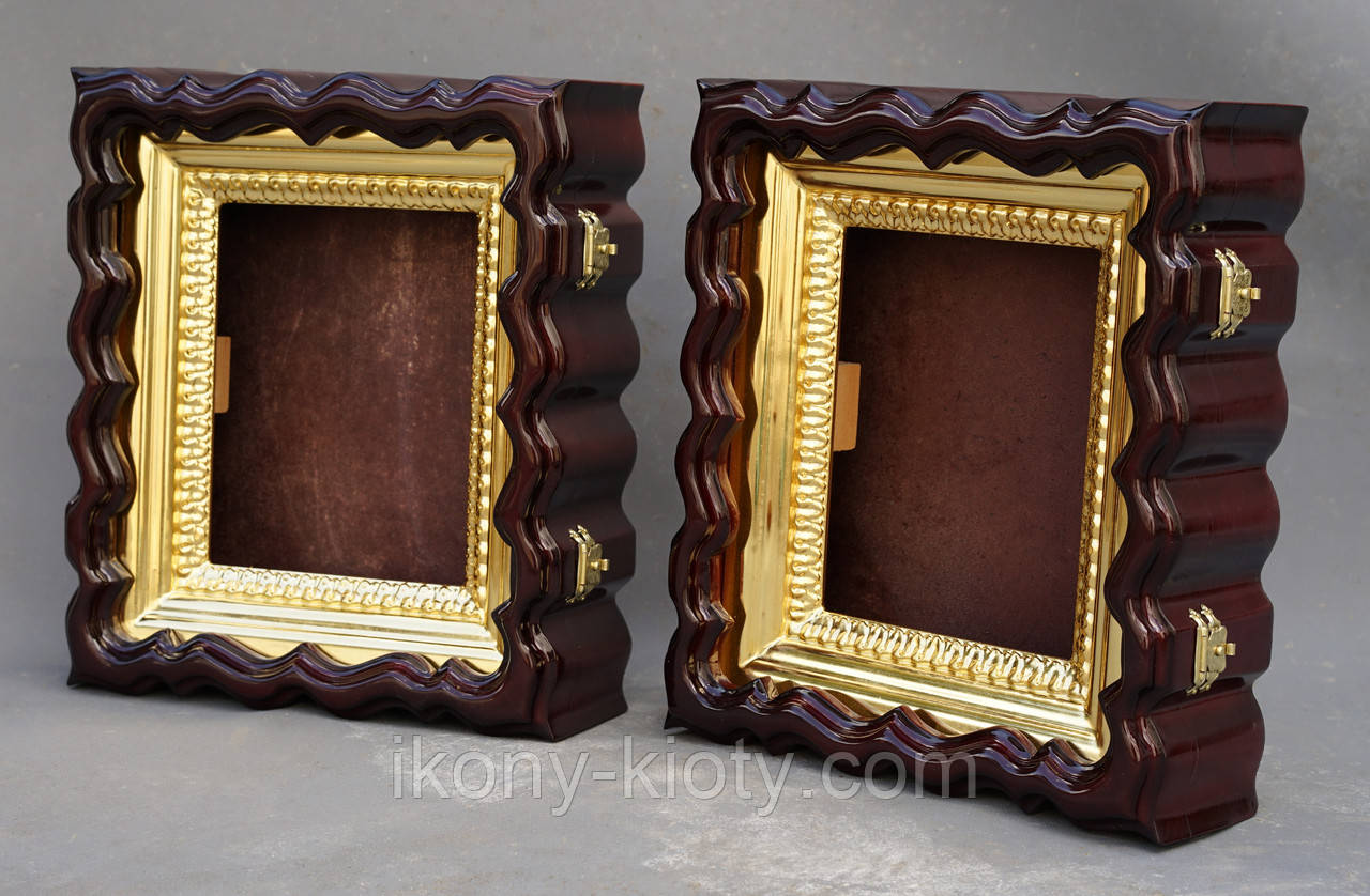 Кіоти для венчальной пари з позолоченим багетом, фото 1